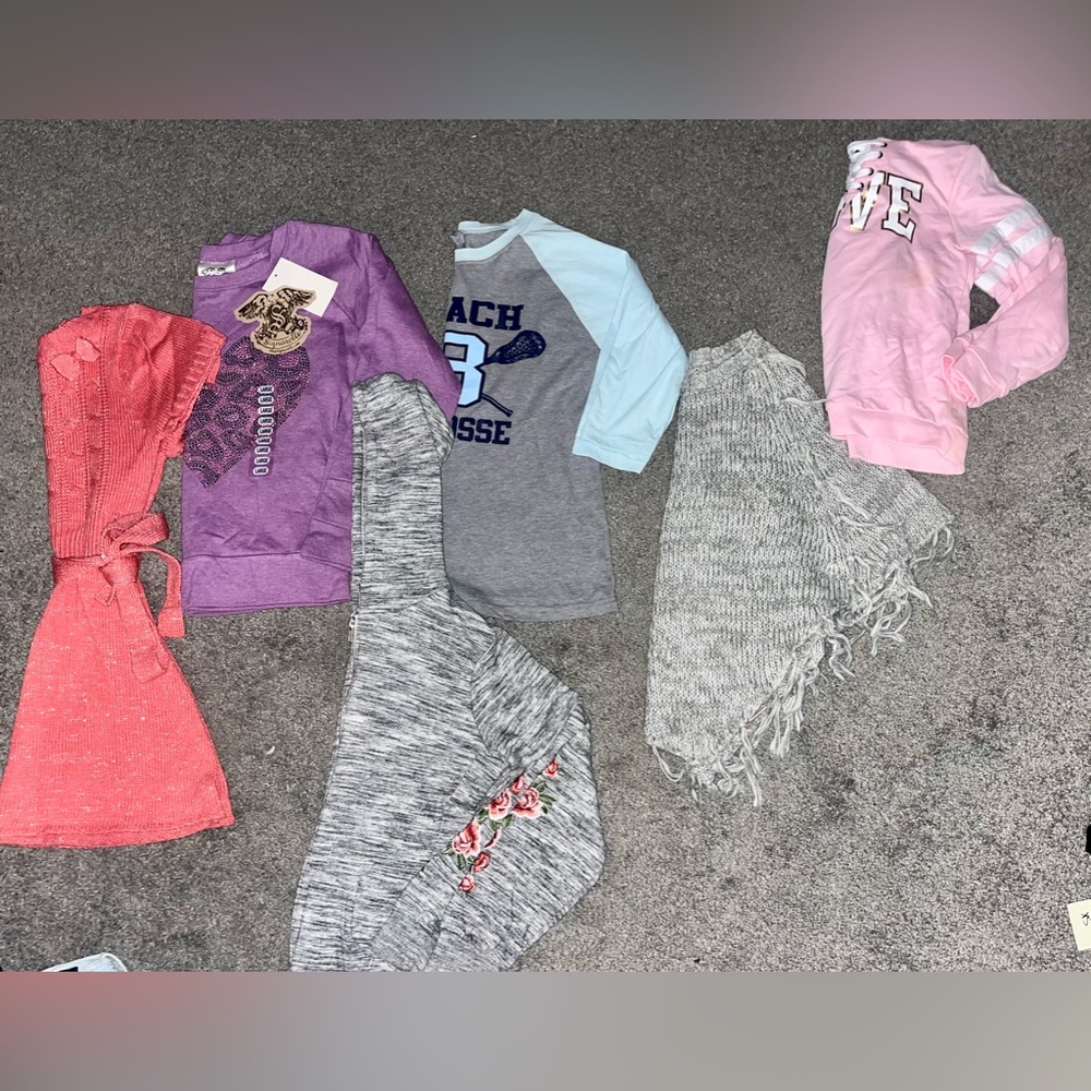Youth Girls Fall & Winter Clothing Lot - 6 Pieces (Size 10-12)